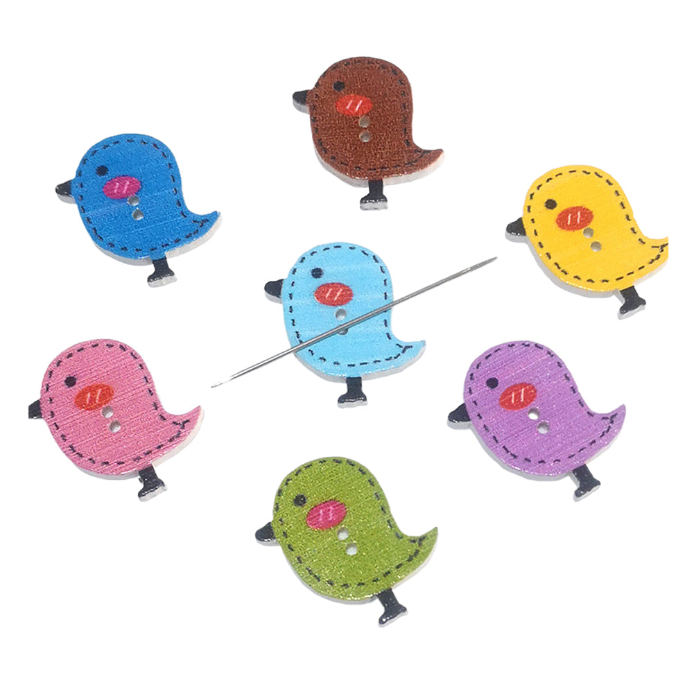 Cute Magnetic Needle Holder Keeper Refrigerator Sticker | Bird Design Nanny for Embroidery Cross Stitch(Random Color)