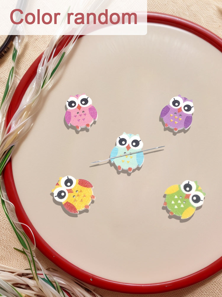 Cute Needle Holder Magnetic Needle Keeper Nanny Refrigerator Sticker (Owl)