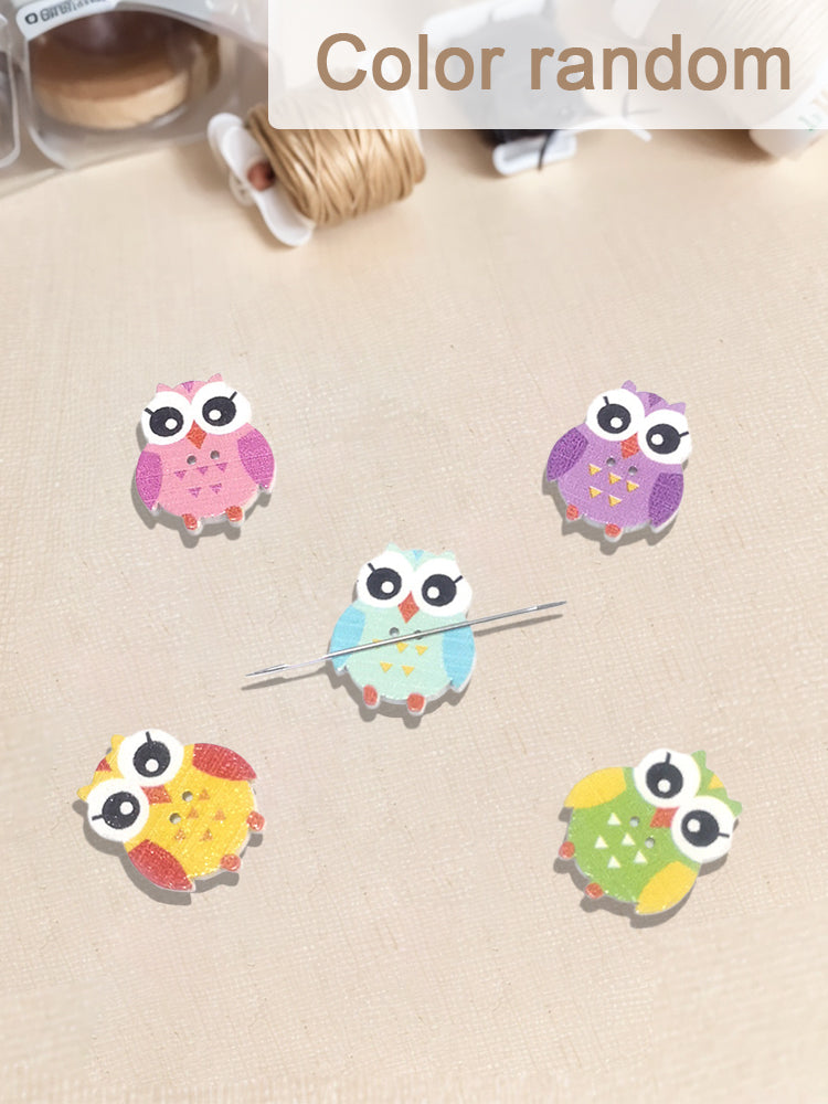 Cute Needle Holder Magnetic Needle Keeper Nanny Refrigerator Sticker (Owl)