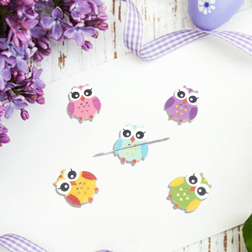 Cute Needle Holder Magnetic Needle Keeper Nanny Refrigerator Sticker (Owl)