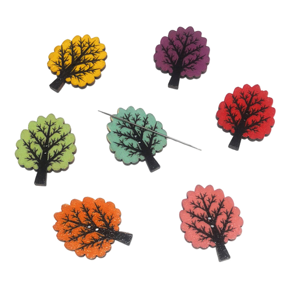 Cute Needle Holder Magnetic Needle Keeper Nanny Refrigerator Sticker (Tree)