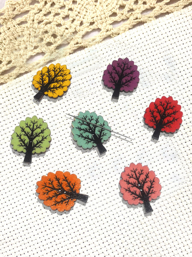 Cute Needle Holder Magnetic Needle Keeper Nanny Refrigerator Sticker (Tree)