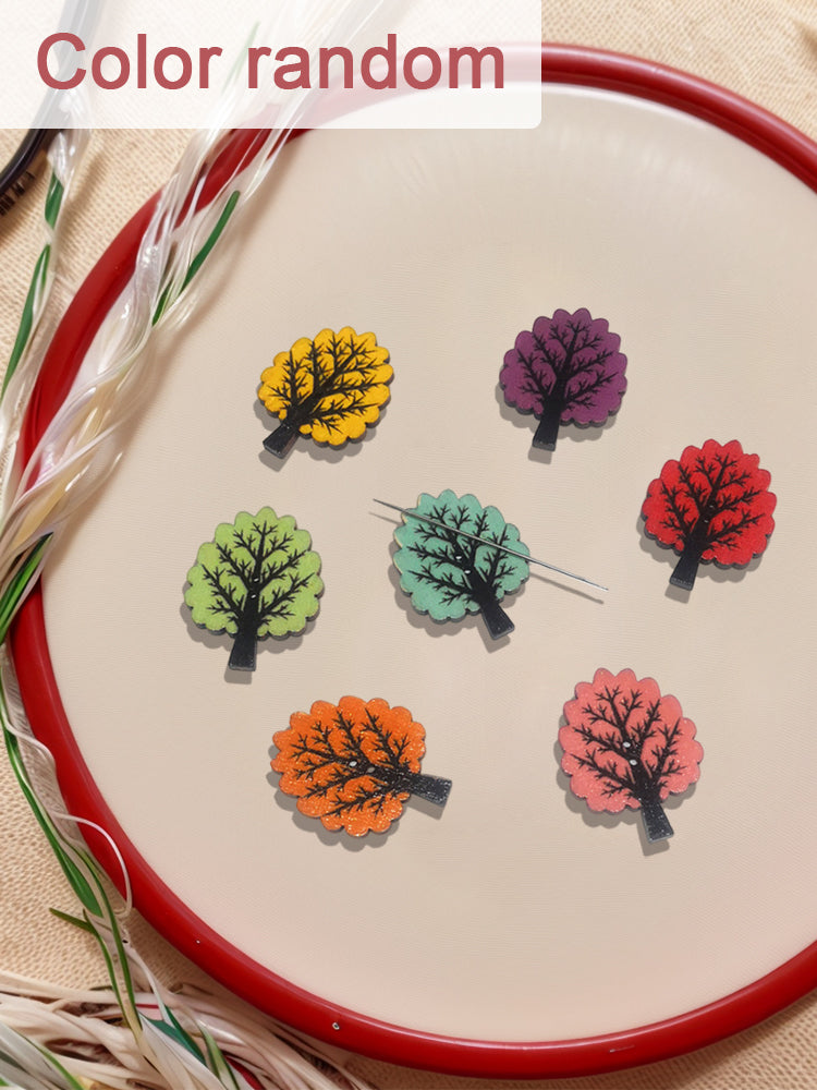 Cute Needle Holder Magnetic Needle Keeper Nanny Refrigerator Sticker (Tree)