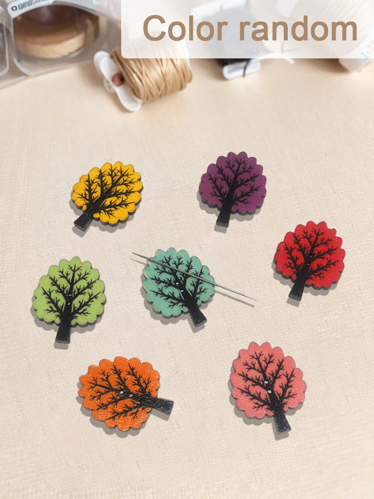 Cute Needle Holder Magnetic Needle Keeper Nanny Refrigerator Sticker (Tree)