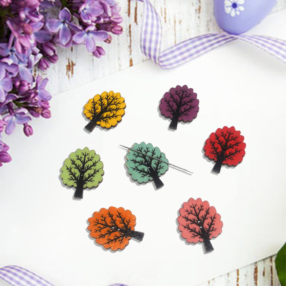 Cute Needle Holder Magnetic Needle Keeper Nanny Refrigerator Sticker (Tree)