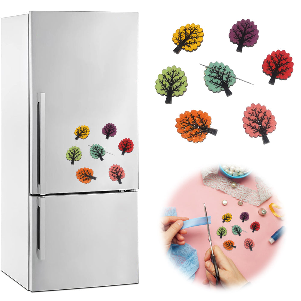 Cute Needle Holder Magnetic Needle Keeper Nanny Refrigerator Sticker (Tree)