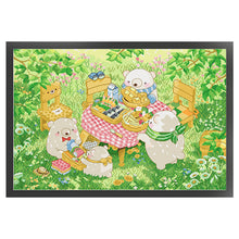 Load image into Gallery viewer, Spring Brand - Little White Bear - Picnic - 85*60CM 11CT 3 Stamped Cross Stitch
