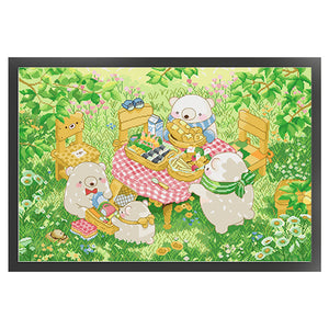 Spring Brand - Little White Bear - Picnic - 85*60CM 11CT 3 Stamped Cross Stitch