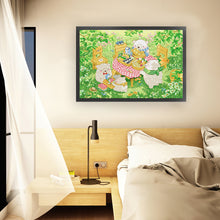 Load image into Gallery viewer, Spring Brand - Little White Bear - Picnic - 85*60CM 11CT 3 Stamped Cross Stitch
