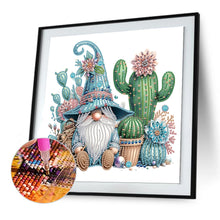 Load image into Gallery viewer, Gnome With Flowers 30*30CM(Canvas) Partial Special Shaped Drill Diamond Painting
