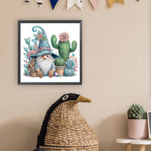 Load image into Gallery viewer, Gnome With Flowers 30*30CM(Canvas) Partial Special Shaped Drill Diamond Painting
