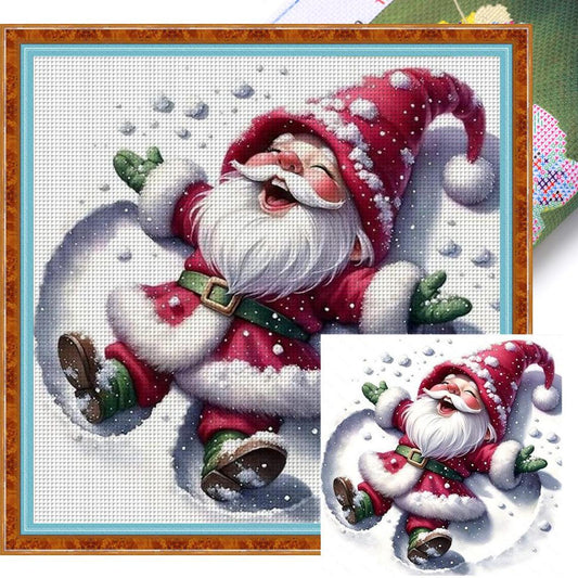 Lying Goblin - Full 11CT Stamped Cross Stitch 40x40CM - Yishu