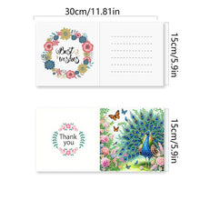 Load image into Gallery viewer, 6PCS DIY Peacock Diamond Art Greeting Cards Congratulations Cards &amp; Gifts
