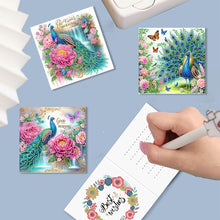 Load image into Gallery viewer, 6PCS DIY Peacock Diamond Art Greeting Cards Congratulations Cards &amp; Gifts
