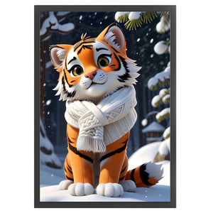 Huancan - Cute Tiger - 40*60CM 11CT 3 Stamped Cross Stitch