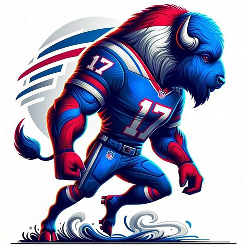 Buffalo Bills 40*40CM(Canvas) Full Round Drill Diamond Painting