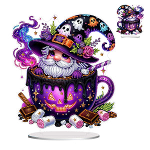 Acrylic Special Shaped Halloween Table Top Diamond Painting Ornament Kits (C)
