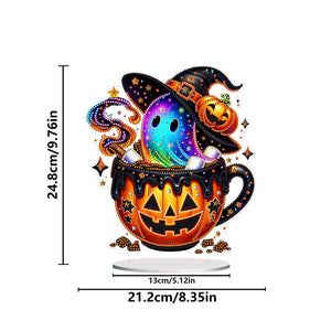 Acrylic Special Shaped Halloween Table Top Diamond Painting Ornament Kits (D)