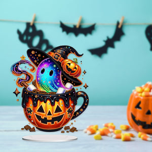 Acrylic Special Shaped Halloween Table Top Diamond Painting Ornament Kits (D)