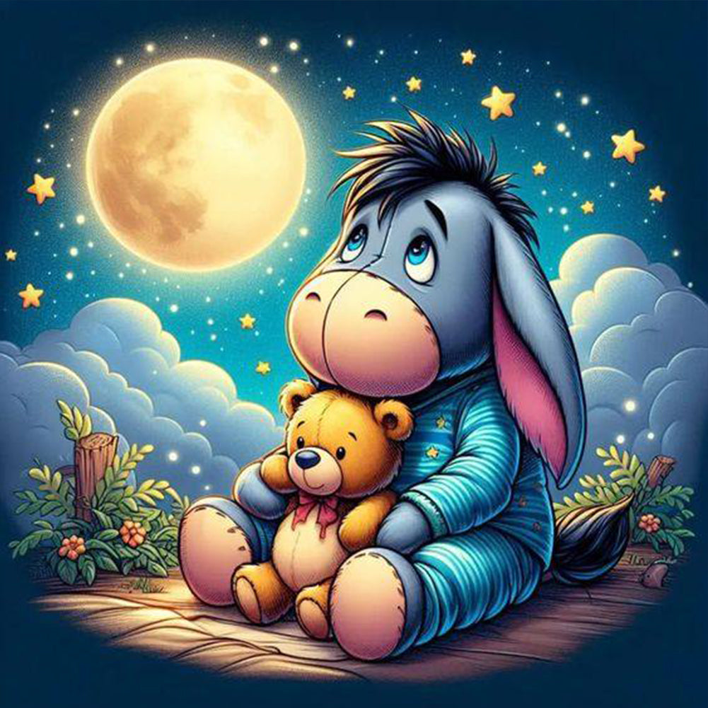 Eeyore And Bear 40*40CM(Canvas) Full Round Drill Diamond Painting