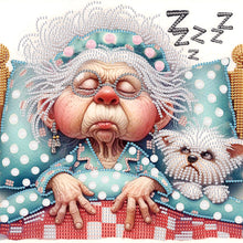 Load image into Gallery viewer, Cute Grandma 30*30CM(Canvas) Partial Special Shaped Drill Diamond Painting
