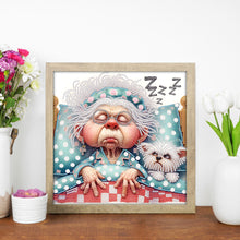 Load image into Gallery viewer, Cute Grandma 30*30CM(Canvas) Partial Special Shaped Drill Diamond Painting
