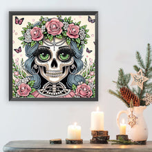 Load image into Gallery viewer, Wan Halloween Skeleton Beauty 40*40CM(Canvas) Partial Special Shaped Drill Diamond Painting

