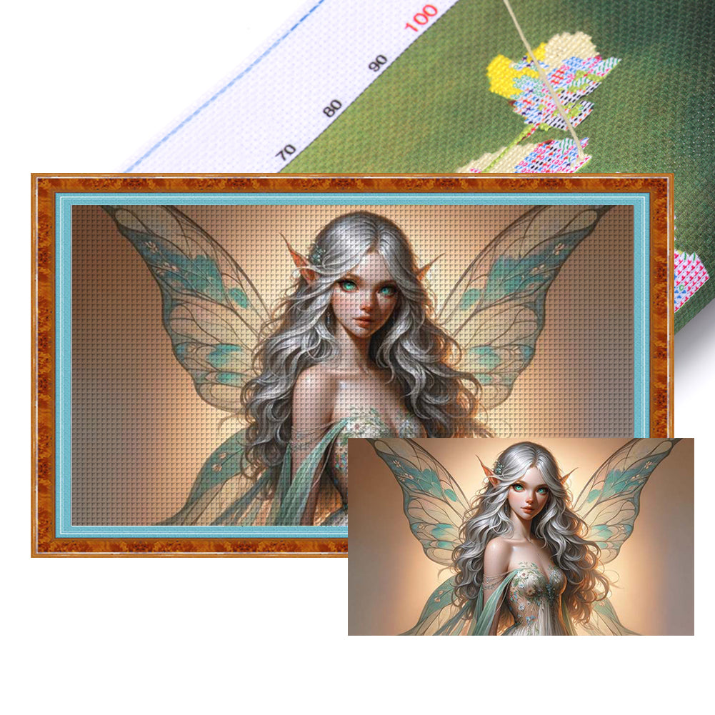 Huancan - Butterfly Fairy - 90*50CM 11CT 3 Stamped Cross Stitch