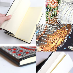 Cute Animal 5D Diamond Painting Notebook Diamond Art Diary Book (White Rooster)