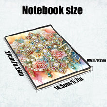 Load image into Gallery viewer, Flower Cross 5D Diamond Painting Notebook Diamond Art Diary Book (Cross A)
