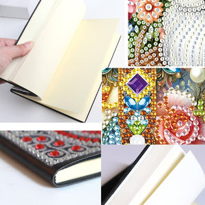 Flower Cross 5D Diamond Painting Notebook Diamond Art Diary Book (Cross A)