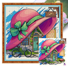 Load image into Gallery viewer, Huancan - Hat Hut - 40*40CM 11CT 3 Stamped Cross Stitch

