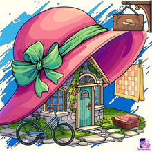 Load image into Gallery viewer, Huancan - Hat Hut - 40*40CM 11CT 3 Stamped Cross Stitch
