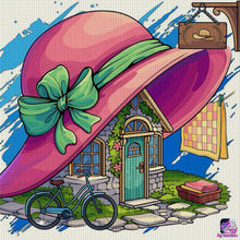 Load image into Gallery viewer, Huancan - Hat Hut - 40*40CM 11CT 3 Stamped Cross Stitch
