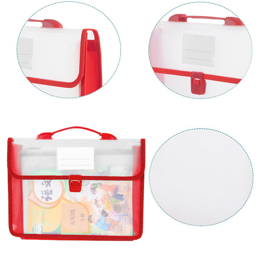 Cross Stitch Art Portfolio Bag Waterproof Storage Folder for Poster (Red)