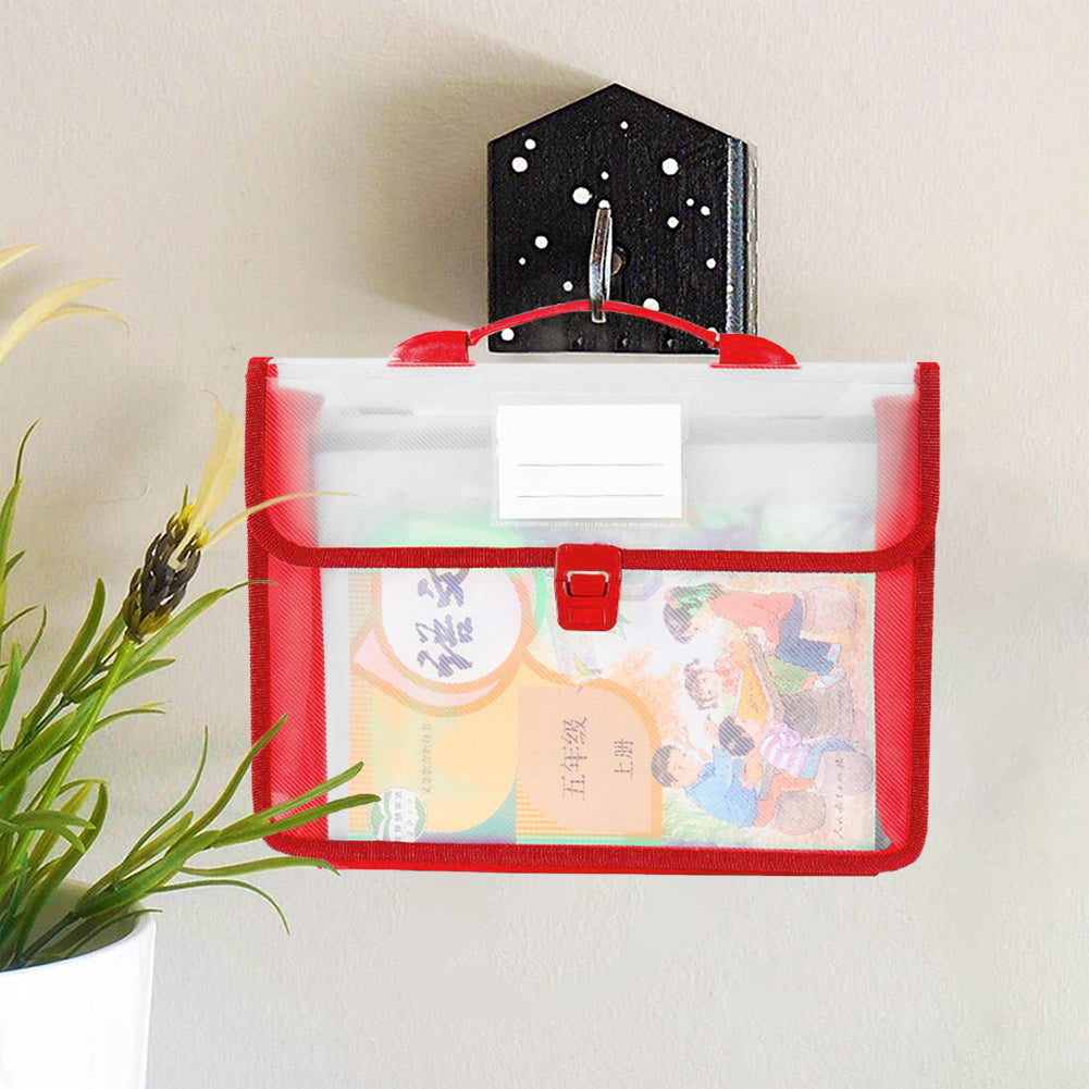 Cross Stitch Art Portfolio Bag Waterproof Storage Folder for Poster (Red)