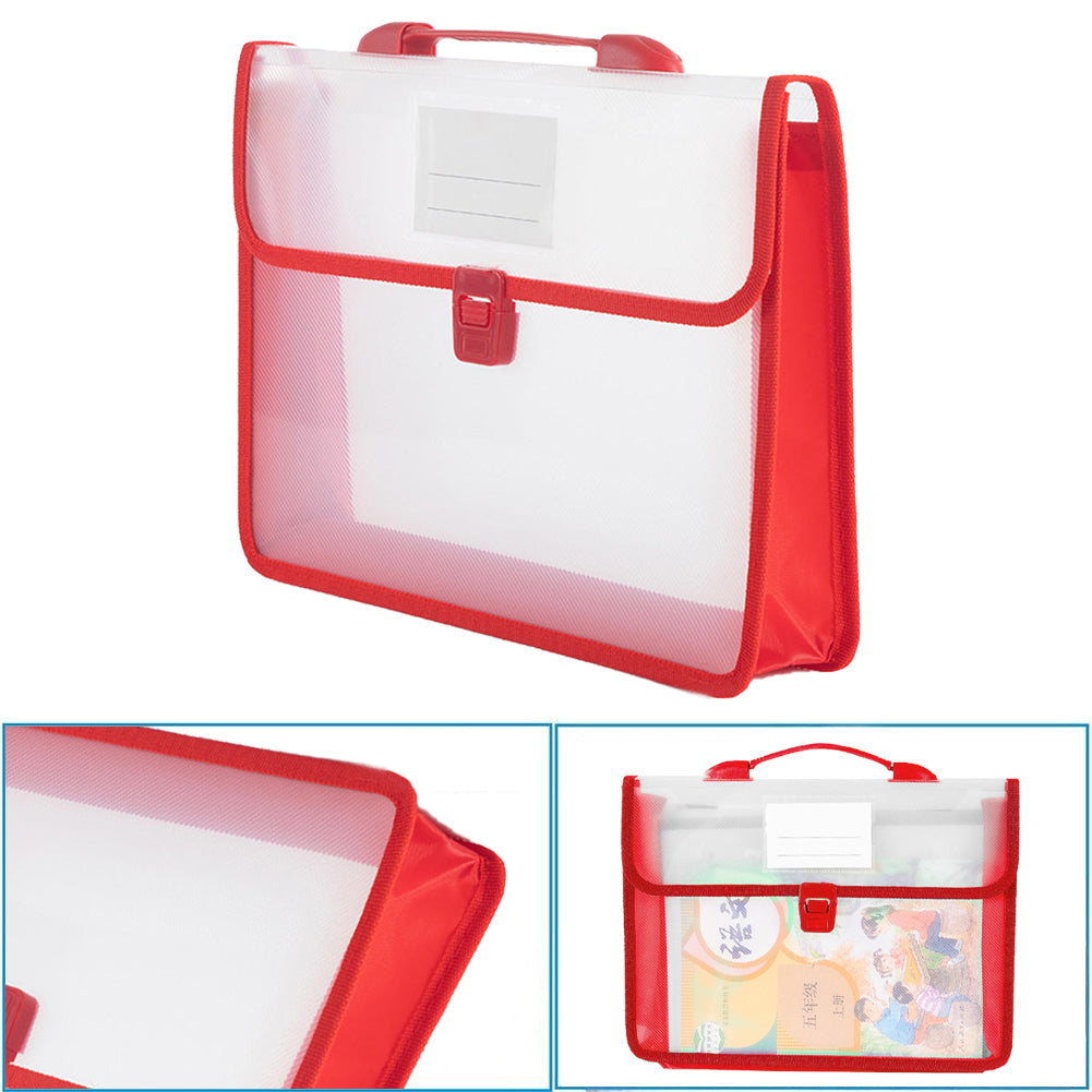 Cross Stitch Art Portfolio Bag Waterproof Storage Folder for Poster (Red)