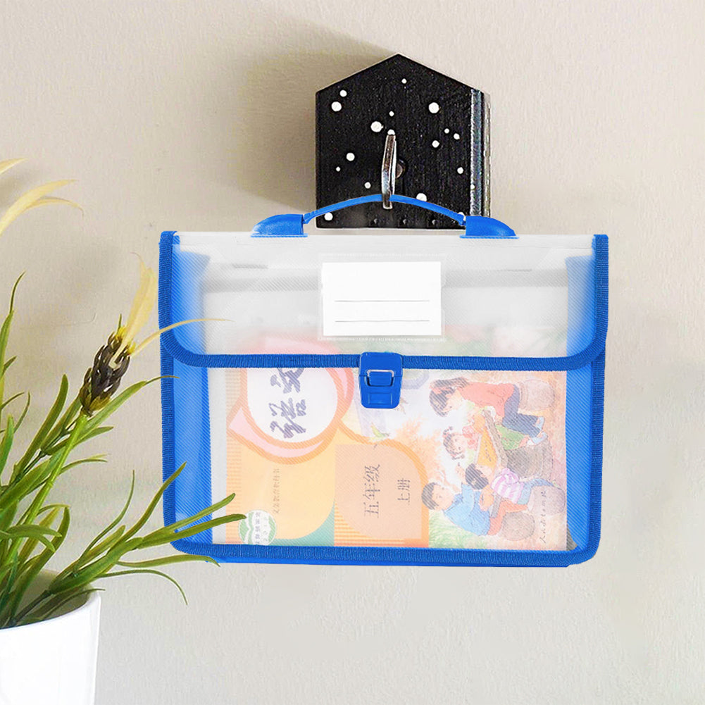 Cross Stitch Art Portfolio Bag Waterproof Storage Folder for Poster (Blue)