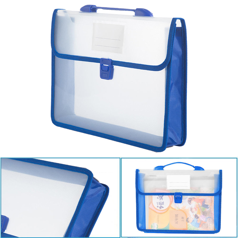 Cross Stitch Art Portfolio Bag Waterproof Storage Folder for Poster (Blue)