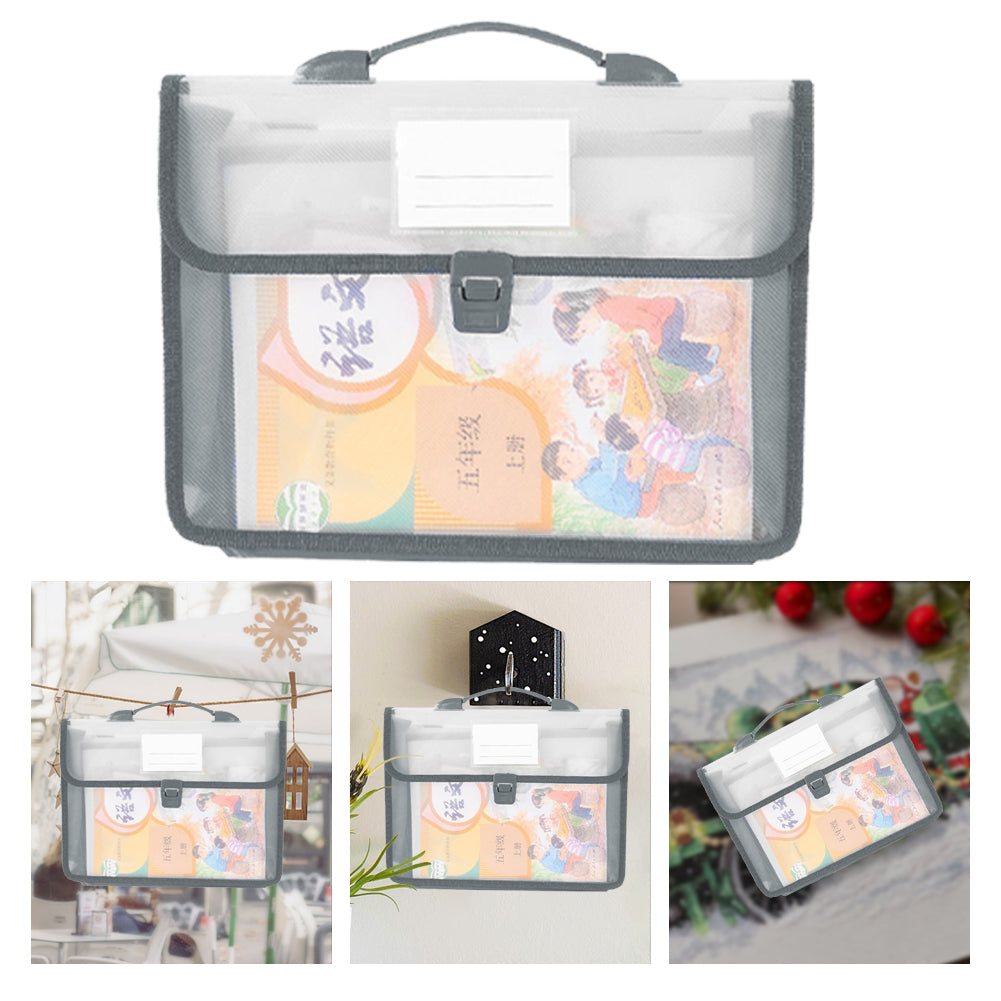 Cross Stitch Art Portfolio Bag Waterproof Storage Folder for Poster (Black)
