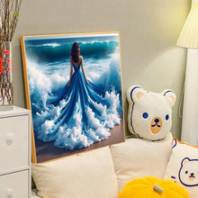 Load image into Gallery viewer, Skirt In The Ocean From Behind 40*40CM(Canvas) Full Round Drill Diamond Painting
