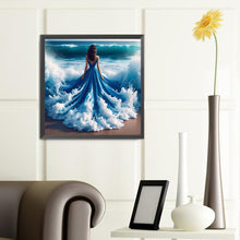Load image into Gallery viewer, Skirt In The Ocean From Behind 40*40CM(Canvas) Full Round Drill Diamond Painting

