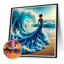 Load image into Gallery viewer, Skirt In The Waves From Behind 40*40CM(Canvas) Full Round Drill Diamond Painting

