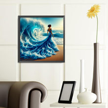 Load image into Gallery viewer, Skirt In The Waves From Behind 40*40CM(Canvas) Full Round Drill Diamond Painting
