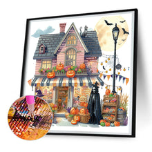 Load image into Gallery viewer, Halloween Street Cabin 30*30CM(Canvas) Partial Special Shaped Drill Diamond Painting
