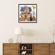 Load image into Gallery viewer, Halloween Street Cabin 30*30CM(Canvas) Partial Special Shaped Drill Diamond Painting
