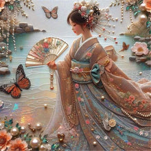 Load image into Gallery viewer, Japanese Beauty 40*40CM(Canvas) Full Round Drill Diamond Painting
