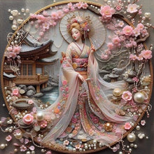 Load image into Gallery viewer, Japanese Beauty 40*40CM(Canvas) Full Round Drill Diamond Painting
