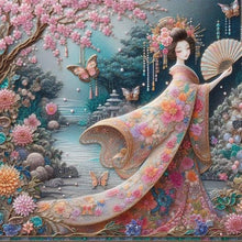 Load image into Gallery viewer, Japanese Beauty 40*40CM(Canvas) Full Round Drill Diamond Painting
