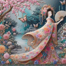 Load image into Gallery viewer, Japanese Beauty 40*40CM(Canvas) Full Round Drill Diamond Painting
